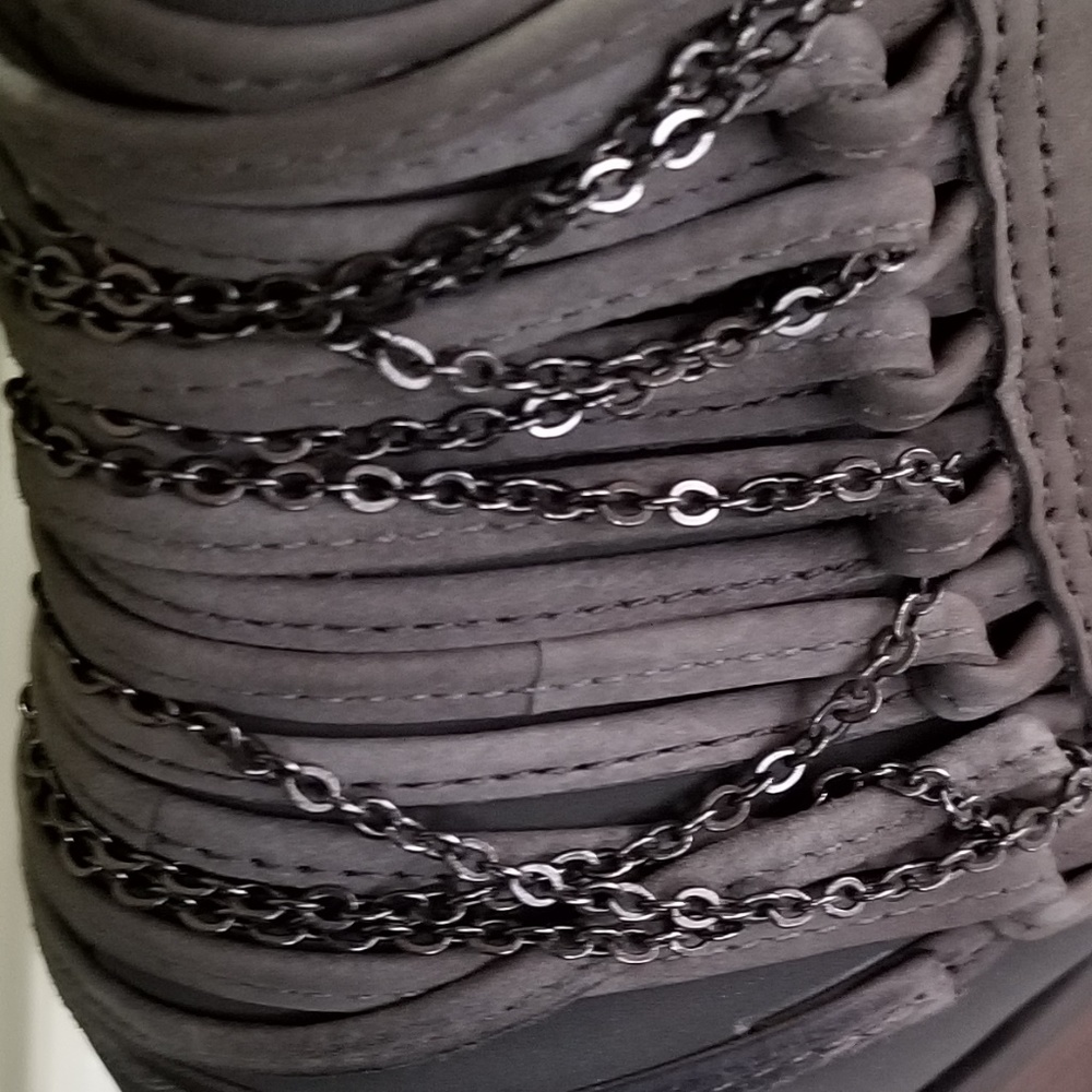 Steve Madden Grey 100% Leather Ankle Boots - Picture 4 of 7